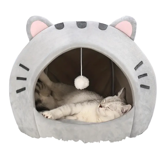 Cozy Cat Bed: Warm Pet House, Kitten Cave, and Sleeping Bag-0