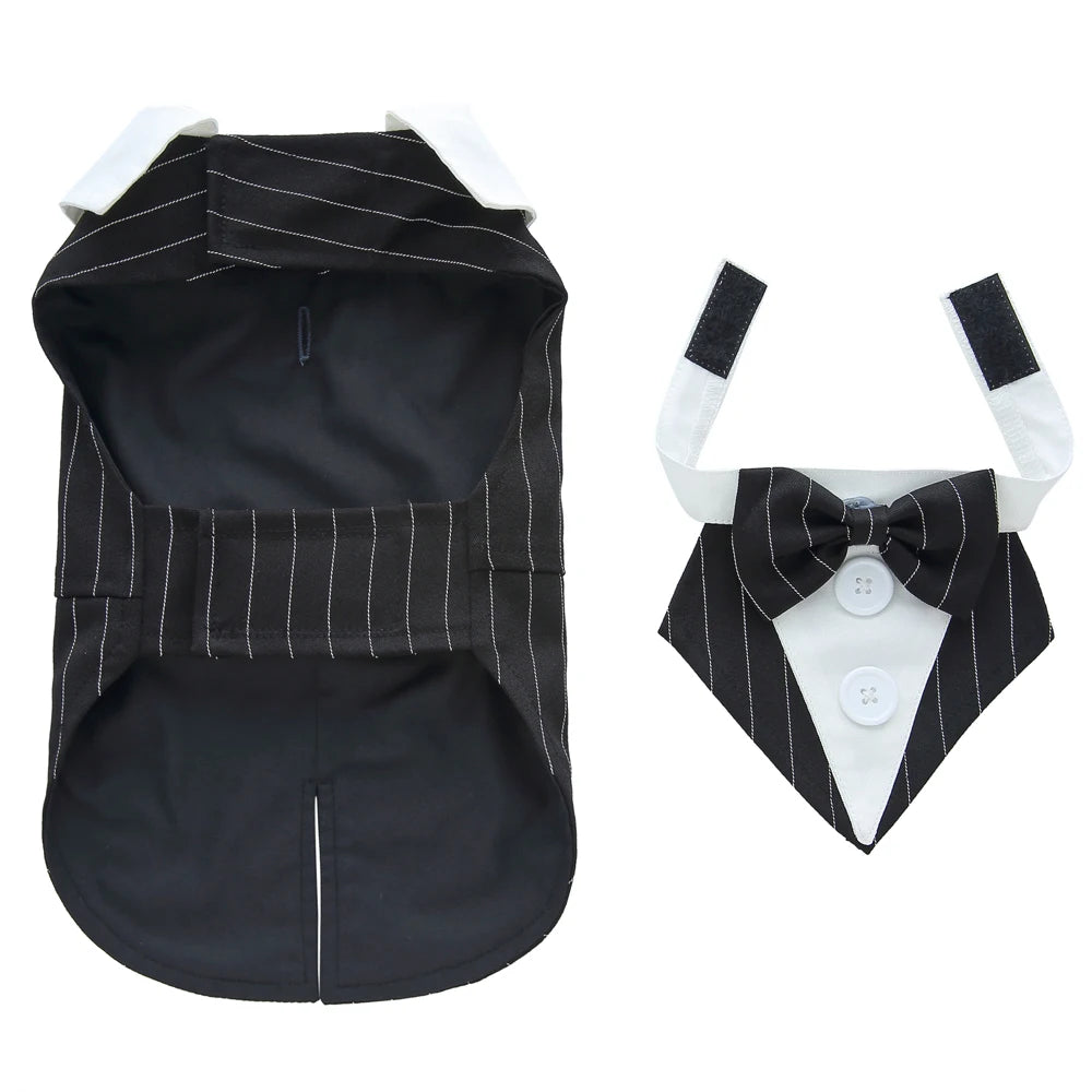 Christmas Dog Costume Dog Halloween Apparel Dog Wedding Outfit Clothes Wedding Shirt Clothes Formal Tuxedo for Teddy Bulldog