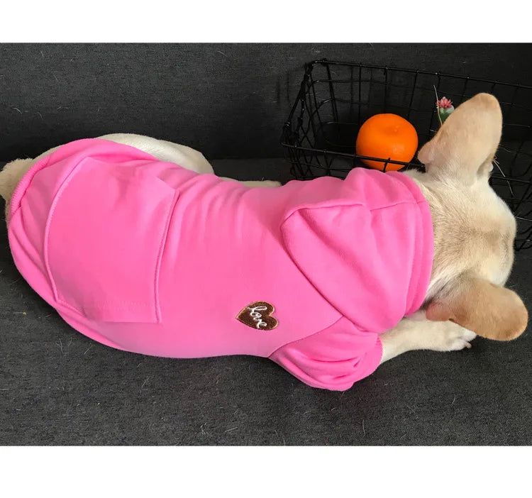 Dog Oodie Dog Clothes Pet The New Parent-child Wear Hooded Spring and Autumn Three Colors Seven Sizes Pure Cotton