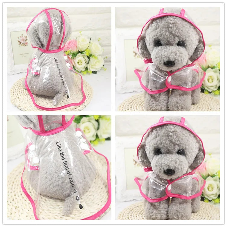 Waterproof Dog Clothes Raincoat Transparent Rain Coat Pet Dog Clothes Raincoat Clothes For Small Dogs Chihuahua Clothing 15S1