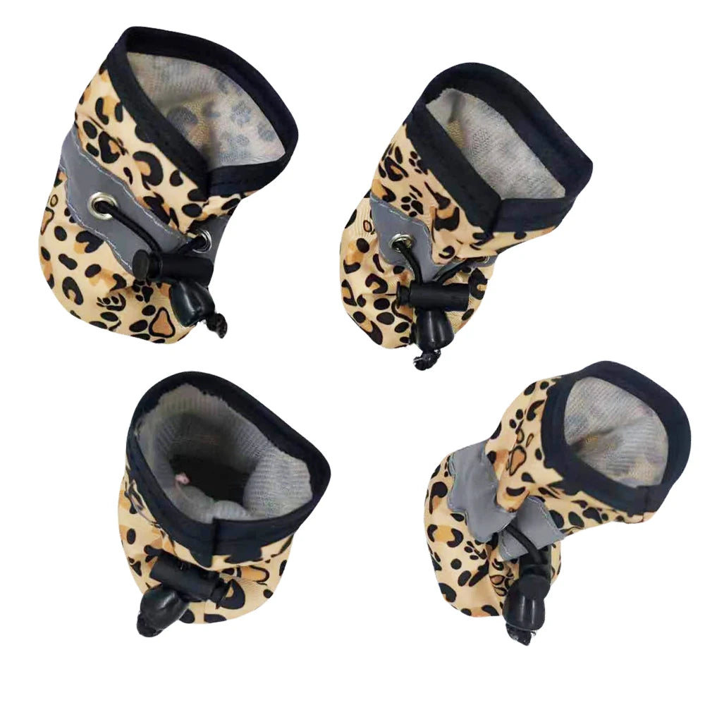 Dog Shoes for Small Medium Dogs Waterproof Adjustable Sneaker Puppy Anti Slip Reflective Boots Chihuahua French Bulldog Supplies