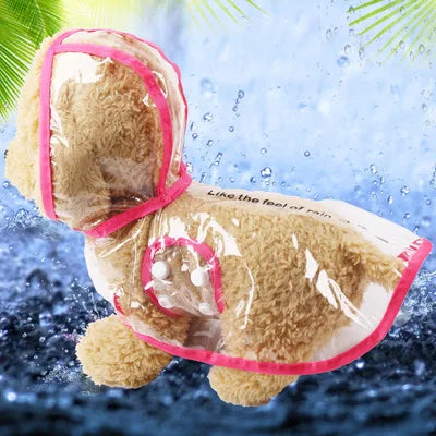Waterproof Dog Clothes Raincoat Transparent Rain Coat Pet Dog Clothes Raincoat Clothes For Small Dogs Chihuahua Clothing 15S1