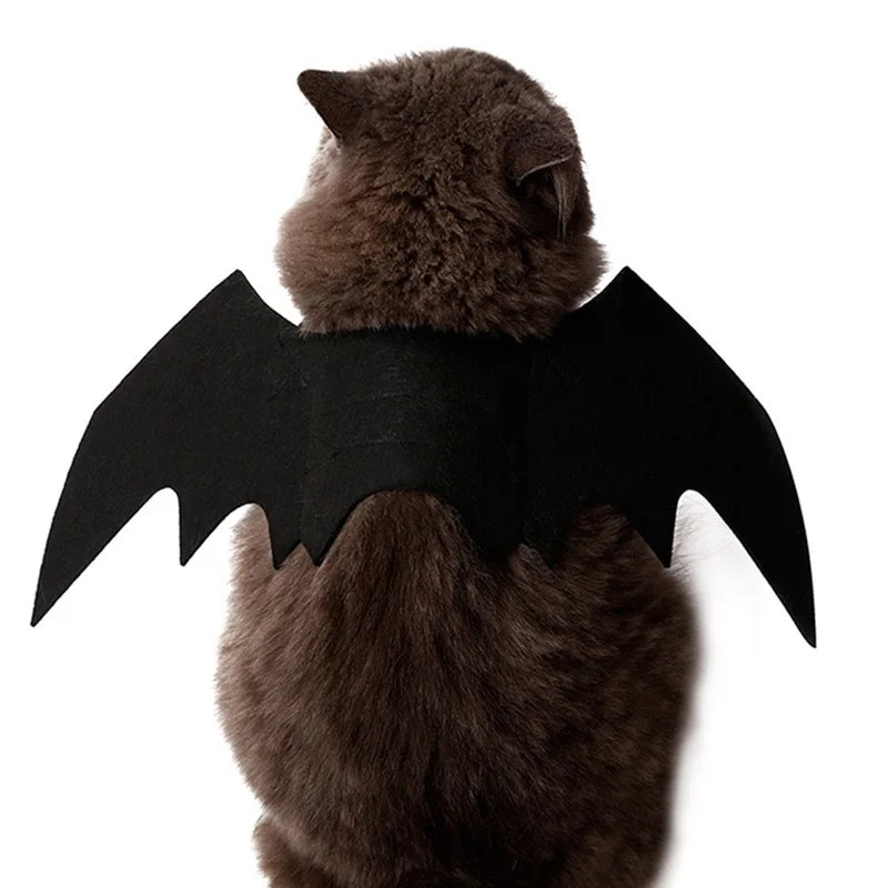 1PcsHalloween Cute Pet Clothes Black Bat Wings Harness Costume Cosplay Cat Dog Halloween Party for Pet Supplies
