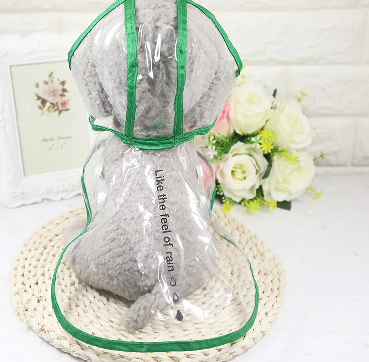 Waterproof Dog Clothes Raincoat Transparent Rain Coat Pet Dog Clothes Raincoat Clothes For Small Dogs Chihuahua Clothing 15S1