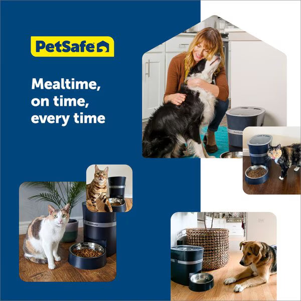 Take the stress out of pet feeding with the PetSafe Smart Feed Automatic Feeder — a reliable, pet-safe solution that simplifies mealtime for both you and your furry friend.