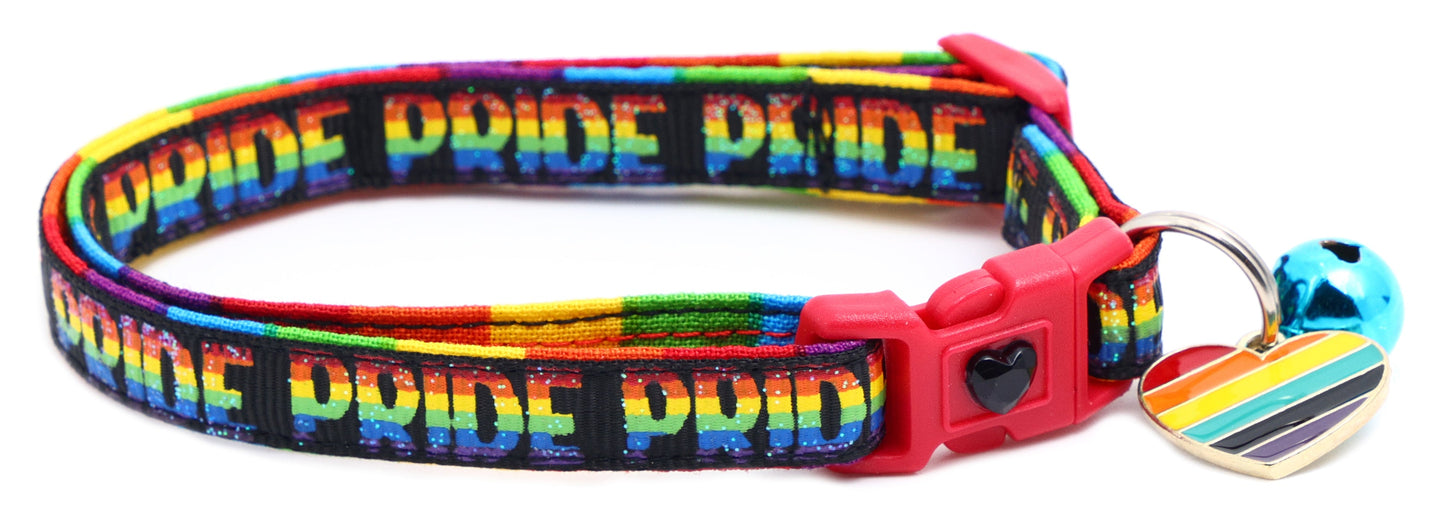Pride Rainbow Breakaway Cat Collar-11