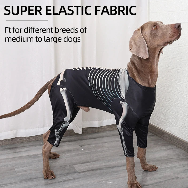 Dogs Skeleton Pattern Clothes Dog Halloween Cosplay Costume Halloween Bone Hoody Sweater Large Dog Jumpsuit Suit S-XXXL