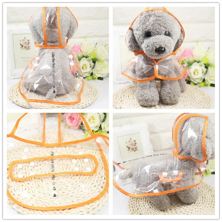 Waterproof Dog Clothes Raincoat Transparent Rain Coat Pet Dog Clothes Raincoat Clothes For Small Dogs Chihuahua Clothing 15S1
