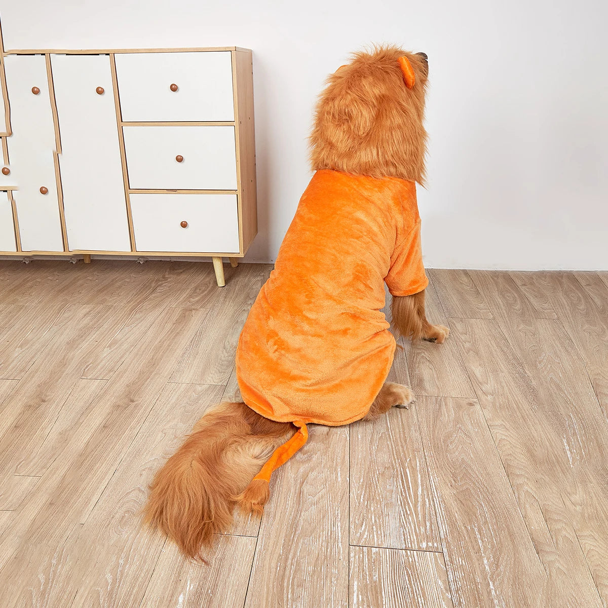 The Lion King Dog Halloween Costume Pet Lion Hoodie for Small Dogs ( Orange)