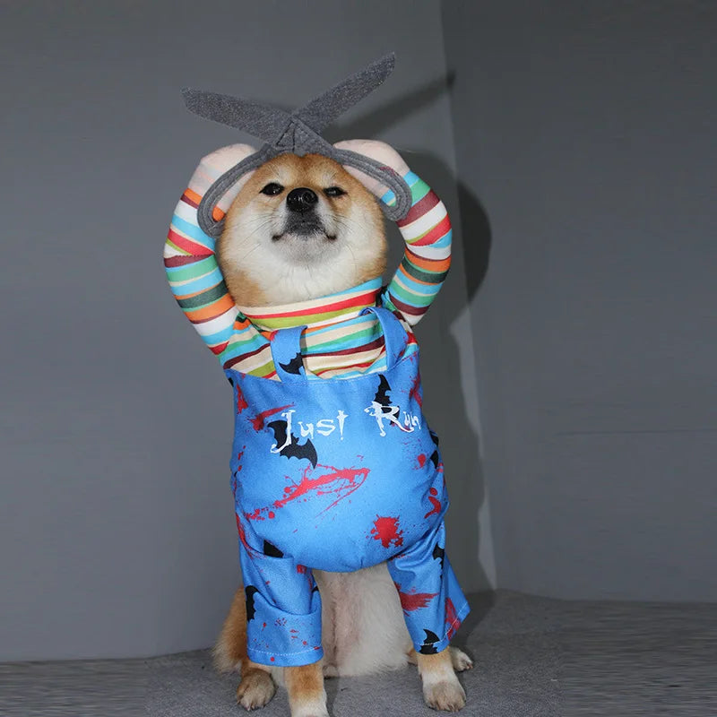 Pet Dog Halloween Standing Scissorhands Dog Funny Clothing