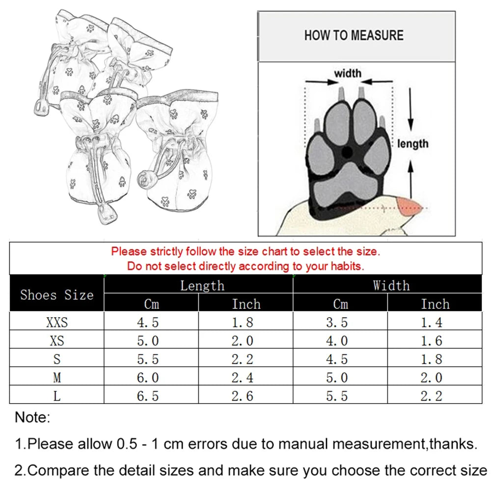 Summer Dog Shoes Soft Anti-slip For Small Medium Dogs Cute Waterproof Adjustable Puppy Footwear Chihuahua Yorkshire Pug Supplies