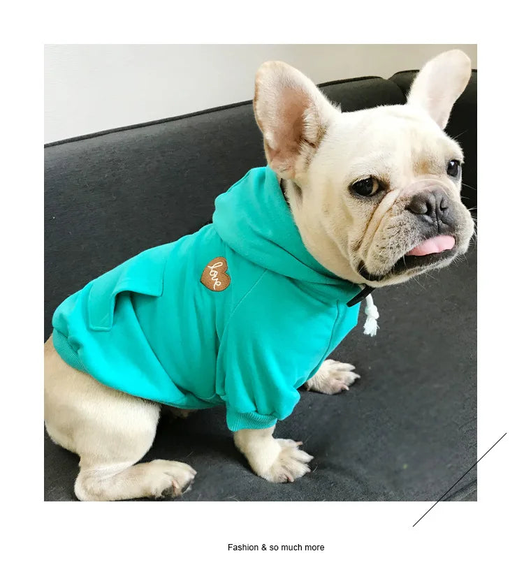 Dog Oodie  Dog Clothes  Pet The New Parent-child Wear Hooded Spring and Autumn Three Colors Seven Sizes Pure Cotton