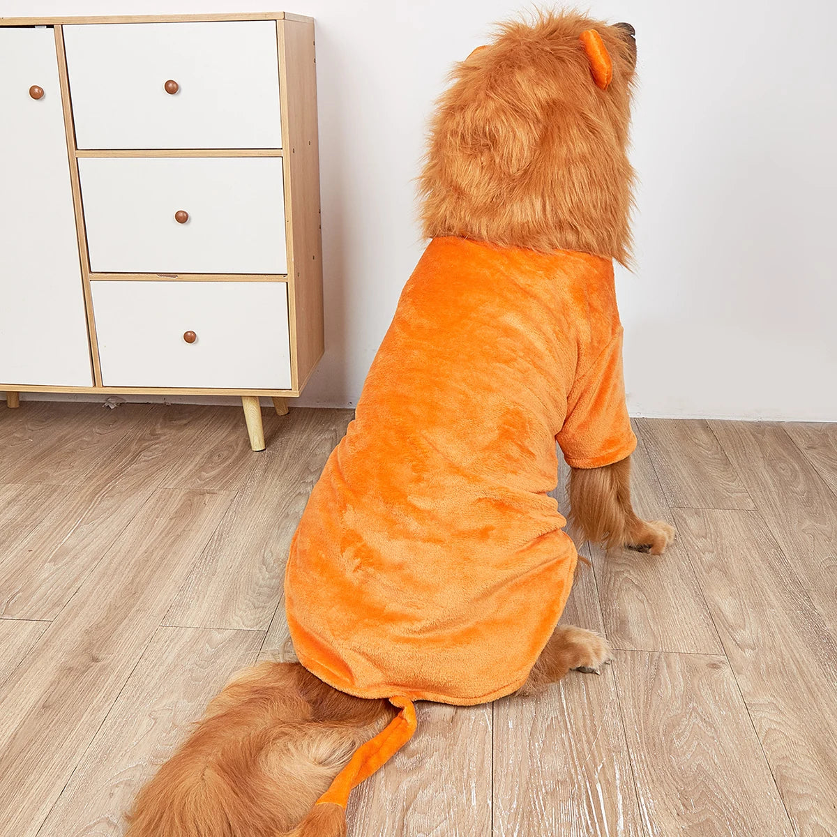 The Lion King Dog Halloween Costume Pet Lion Hoodie for Small Dogs ( Orange)