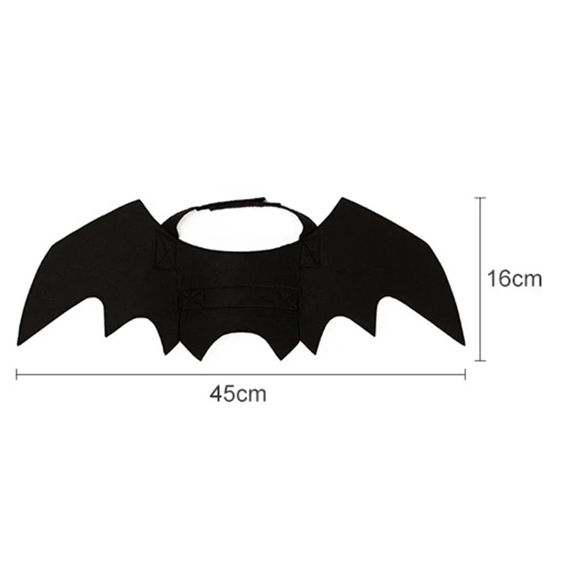 1PcsHalloween Cute Pet Clothes Black Bat Wings Harness Costume Cosplay Cat Dog Halloween Party for Pet Supplies