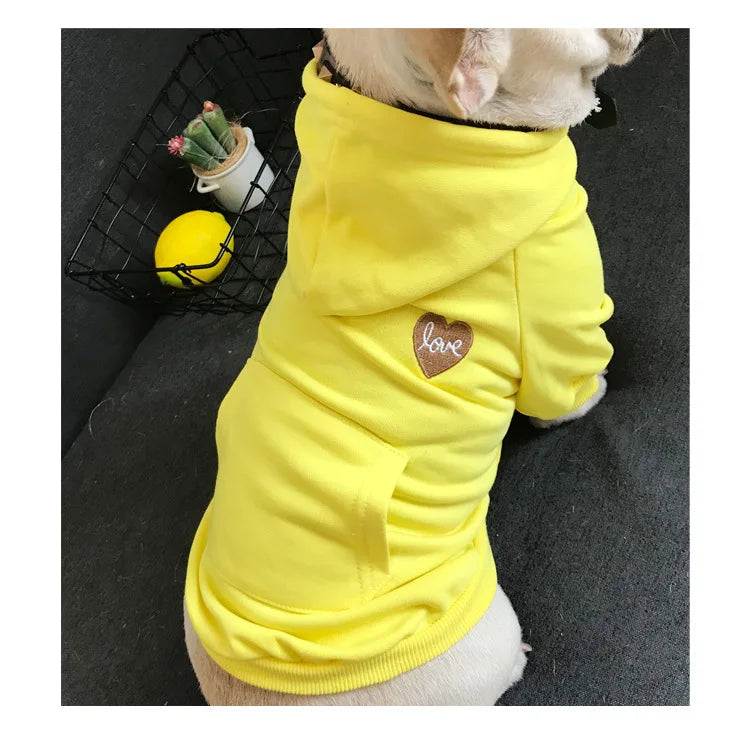 Dog Oodie  Dog Clothes  Pet The New Parent-child Wear Hooded Spring and Autumn Three Colors Seven Sizes Pure Cotton