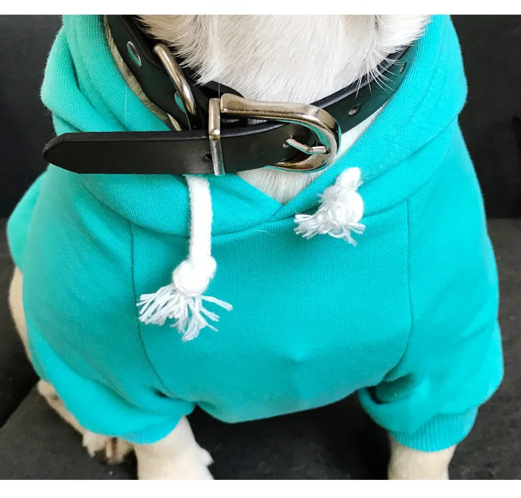 Dog Oodie  Dog Clothes  Pet The New Parent-child Wear Hooded Spring and Autumn Three Colors Seven Sizes Pure Cotton