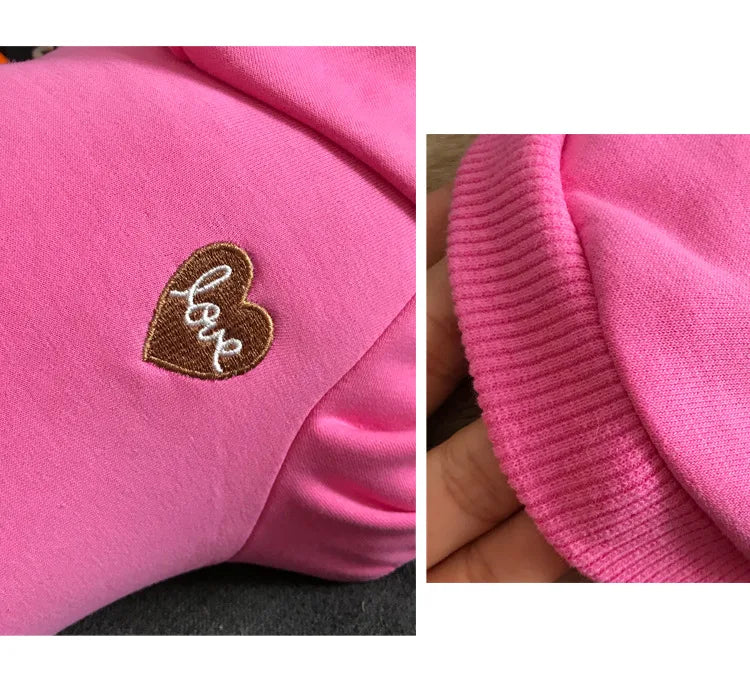 Dog Oodie  Dog Clothes  Pet The New Parent-child Wear Hooded Spring and Autumn Three Colors Seven Sizes Pure Cotton